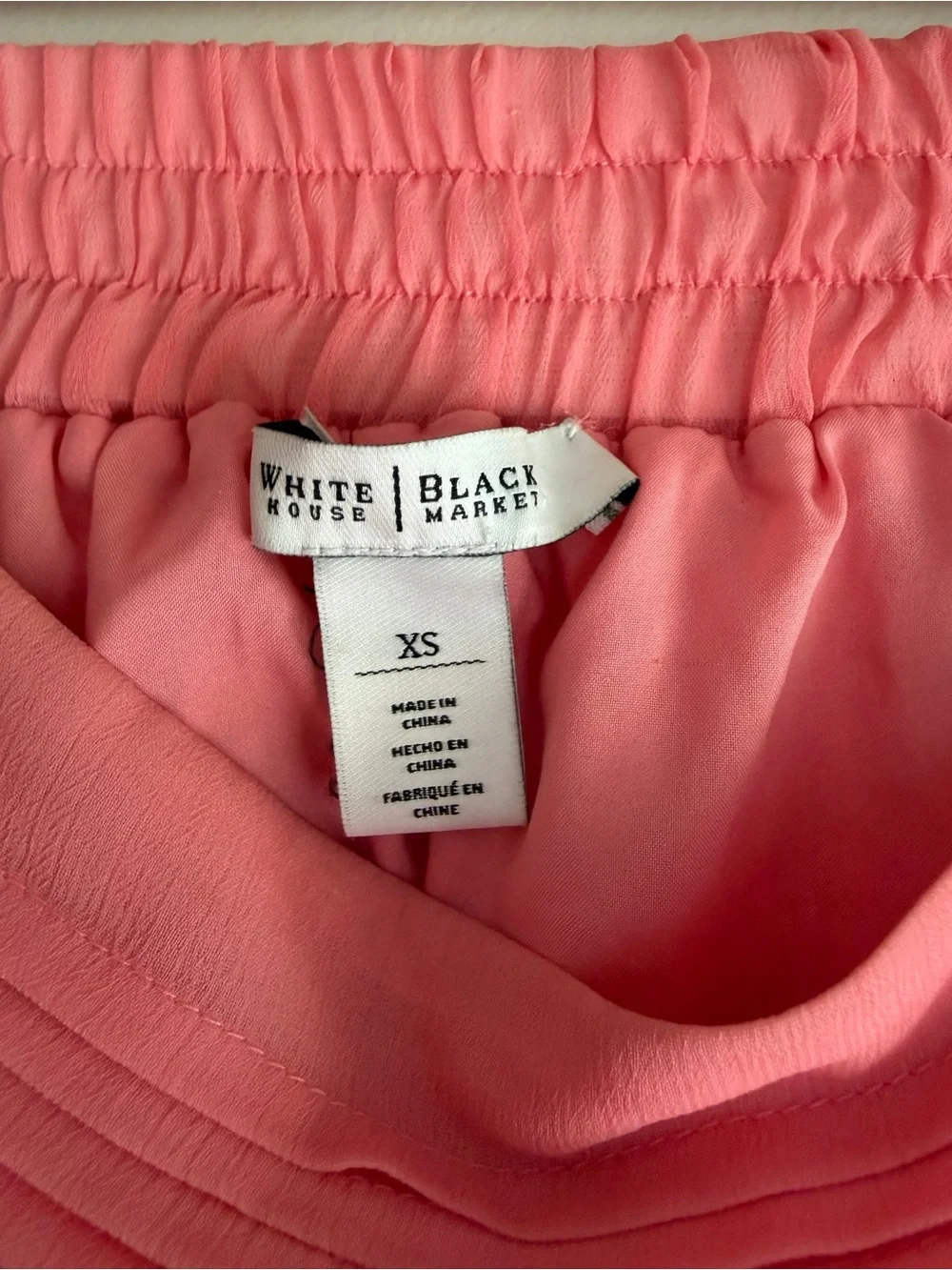 White House Black Market Peach Pleated Chiffon Maxi Skirt Size XS